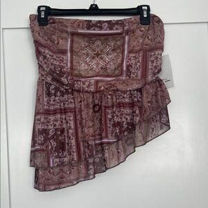 Strapless boho top